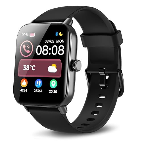 Smartwatch Herren Damen mit Telefonfunktion und Alexa Built-in, 1.8" Fitnessuhr mit Schrittzähler Herzfrequenz SpO2, Schlafmonitor Watch, 100+ Sportmodi Uhr, IP68 Wasserdicht Sportuhr für Android iOS von Yoever