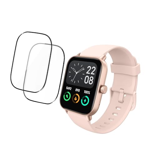 Yoever Smartwatch Displayschutzfolie kompatibel mit IDW19, IDW13 (2 Stück), 1,8 Zoll HD Schutzfolie, TPU Weichfolie von Yoever