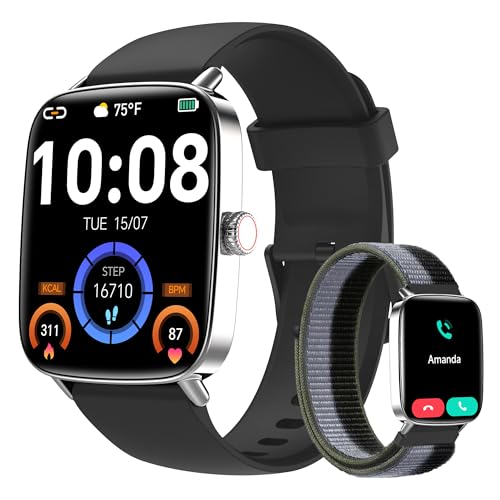 Yoever Smartwatch Herren Damen mit Telefonfunktion - 1.85" Fitnessuhr Herren mit Herzfrequenz SpO2 Schlafmonitor, 110+ Sportmodi Schrittzähler Uhr, IP68 Wasserdicht Smart Watch für Android iOS Yoever Smartwatch Herren Damen mit Telefonfunktion - 1.85" Fitnessuhr Herren mit Herzfrequenz SpO2 Schlafmonitor, 110+ Sportmodi Schrittzähler Uhr, IP68 Wasserdicht Smart Watch für Android iOS von Yoever