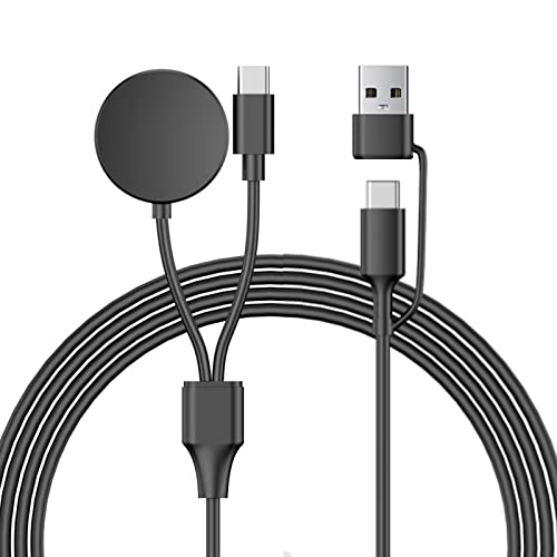 Yoezuo 3 in 1 Ladegerät Ladekabel, Kabelloses Ladestation Kompatibel mit Samsung Galaxy Watch 5/5 Pro/4/3, USB C Ladekabel Kompatibel mit Galaxy S23/S22/S21/S20/Note 20/10 (Schwarz) von Yoezuo