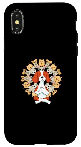 Yoga Shirt Buddha Beagle Hunde Mandala Meditation Hülle für iPhone X/XS von Yoga Shirts Damen und Herren Geschenke Zubehör