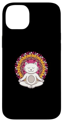 Yoga Shirt Buddha Katzen Mandala Meditation Hülle für iPhone 14 Plus von Yoga Shirts Damen und Herren Geschenke Zubehör