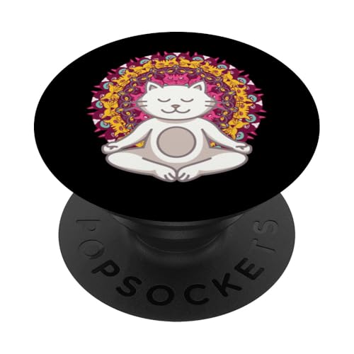 Yoga Shirt Buddha Katzen Mandala Meditation PopSockets Klebender PopGrip Yoga Shirt Buddha Katzen Mandala Meditation PopSockets Klebender PopGrip von Yoga Shirts Damen und Herren Geschenke Zubehör