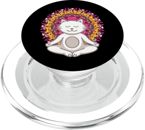 Yoga Shirt Buddha Katzen Mandala Meditation PopSockets PopGrip für MagSafe Yoga Shirt Buddha Katzen Mandala Meditation PopSockets PopGrip für MagSafe von Yoga Shirts Damen und Herren Geschenke Zubehör
