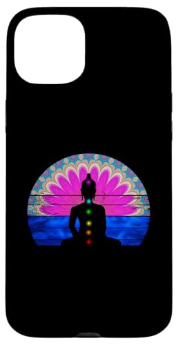 Yoga Shirt Chakra Buddha Meditation Hülle für iPhone 15 Plus von Yoga Shirts Damen und Herren Geschenke Zubehör