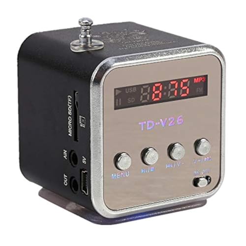 Tragbarer Radio Kleine Radio Musikman Musikbox mit Radio Musik-Player FM-Radio Batteriebetriebener -Digital-Display-Lautsprecher, für Zuhause, Schlafsaal, Auto, Partys, Reisen, Tragbarer Radio Kleine Radio Musikman Musikbox mit Radio Musik-Player FM-Radio Batteriebetriebener -Digital-Display-Lautsprecher, für Zuhause, Schlafsaal, Auto, Partys, Reisen, von Yoidesu