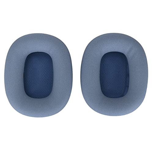 Yoidesu Headset-Ohrpolster, Weicher Memory-Schaum-Kopfhörer-Ersatz-Ohrpolster Protein-Leder-Ohrpolster Ohrenschützer für Airpod MAX Kopfhörer(Blau) von Yoidesu