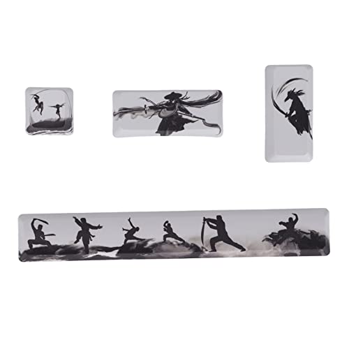 Yoidesu PTB Keycaps Set, 4Pcs Custom Keycaps Komfortables Gefühl PTB Keycaps Ersatztastenkappen für Mechanische Tastaturen von Yoidesu