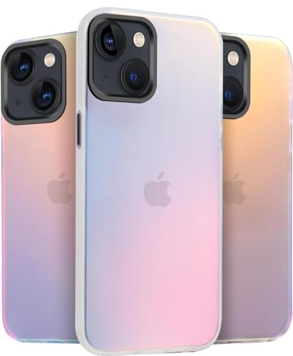 Yojiong Hülle für iPhone 14 (6.1"), Glitzer Matte Handyhülle [Farbwechsel-Effekt], stilvolle und Einzigartig, Stoßfest Kratzfeste Schutzhülle, Bunt von Yojiong