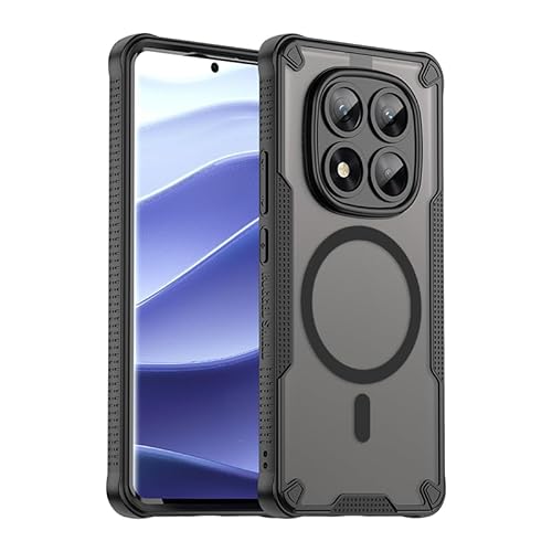 Yojiong für Xiaomi Redmi Note 14 Pro Plus 5G Hülle, Kompatibel mit Magsafe, Magnetisch Translucent Matt Handyhülle mit Kameraschutz, Robuste langlebige Stoßfeste Schutzhülle – Schwarz Yojiong für Xiaomi Redmi Note 14 Pro Plus 5G Hülle, Kompatibel mit Magsafe, Magnetisch Translucent Matt Handyhülle mit Kameraschutz, Robuste langlebige Stoßfeste Schutzhülle – Schwarz von Yojiong