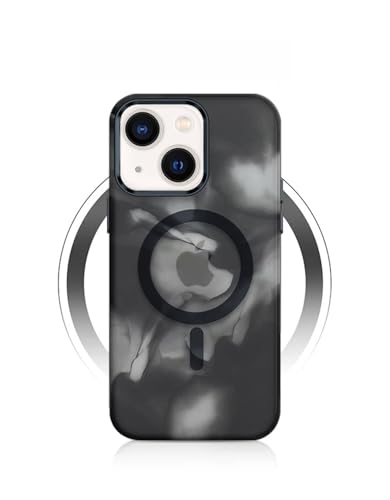 Yojiong für iPhone 14 Hülle Magnetisch Kompatibel mit Magsafe, Matt Transluzente Handyhülle Marmor Muster, Kratzfeste PC Rückseite + TPU Bumper Schutzhülle Marble Case - Schwarz Yojiong für iPhone 14 Hülle Magnetisch Kompatibel mit Magsafe, Matt Transluzente Handyhülle Marmor Muster, Kratzfeste PC Rückseite + TPU Bumper Schutzhülle Marble Case - Schwarz von Yojiong