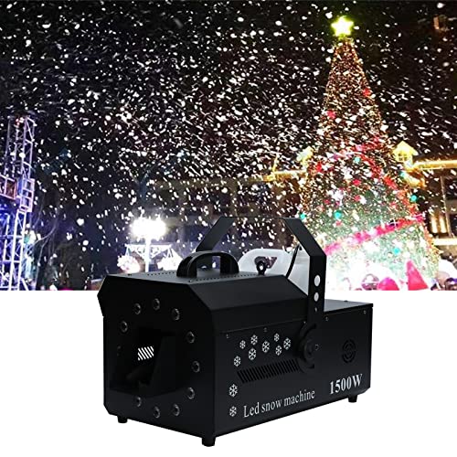 1500W Schneemaschine mit Fernbedienung, 3-in-1 LED Schneeflockenmaschine mit Leichter DMX Snow Schaum Maschine für Partys, Bühne, Hochzeit, Live-Konzert, DJ und Familientreffen, Tankvolumen 5 Liter 1500W Schneemaschine mit Fernbedienung, 3-in-1 LED Schneeflockenmaschine mit Leichter DMX Snow Schaum Maschine für Partys, Bühne, Hochzeit, Live-Konzert, DJ und Familientreffen, Tankvolumen 5 Liter von Yolancity
