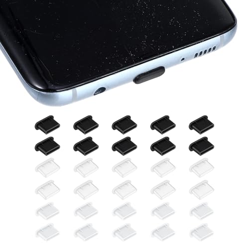 30 Stück USB C Schutzkappe Staubschutz USB C Stöpsel Staubstecker Kompatibel Silikon Für Meiste Typ-C Handy Tablet Zubehör von Yolev