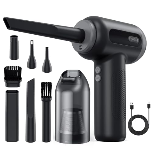 Yomile Druckluft-Staubwedel, 2-in-1, 150.000 U/min, kabelloser Luft-Staubwedel mit Mini-Auto-Staubsauger, 9000 mAh Akku-Staubgebläse für Tastaturreiniger, wiederaufladbares Luftgebläse, AIC-Dose für Yomile Druckluft-Staubwedel, 2-in-1, 150.000 U/min, kabelloser Luft-Staubwedel mit Mini-Auto-Staubsauger, 9000 mAh Akku-Staubgebläse für Tastaturreiniger, wiederaufladbares Luftgebläse, AIC-Dose für von Yomile
