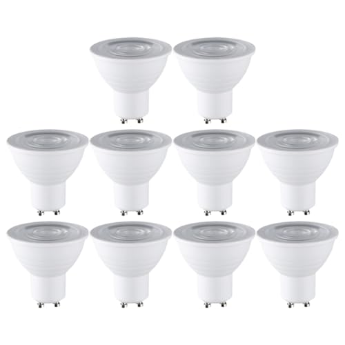 Yominerr 10PCS Deckenstrahler-Set 7W GU10-Basis Energiesparende Einbauleuchte LED-Licht Innenbeleuchtung 3000K Warmweißes Licht von Yominerr