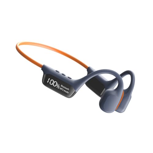 Yominerr 32GB Knochenleitungs-Bluetooth-Kopfhörer IPX8 Wasserdichter Schwimm-Ohrhörer Kabelloser Stereo-Musik-Kopfhörer von Yominerr