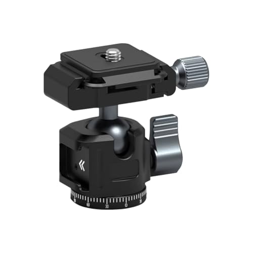 Yominerr Ball Panorama Stativköpfe Aus Aluminium mit Kugelkopf und Kaltfußadapter für DSLR-Kamera, Kamerastativ und Handyhalterung Yominerr Ball Panorama Stativköpfe Aus Aluminium mit Kugelkopf und Kaltfußadapter für DSLR-Kamera, Kamerastativ und Handyhalterung von Yominerr