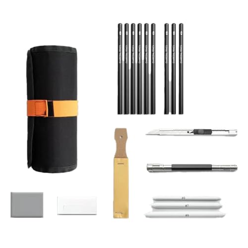 Yominerr Skizzenstift-Set, Zeichenstift, Skizzierstift, Schülerzeichnung, Kunst, Zeichenpinsel, HB-Stift, Vorhang-Set, Box Stil 44 von Yominerr