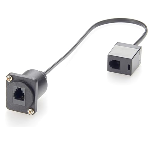 Yominerr XLR-Panel/D-Typ Panelmontage Cat.3 RJ11/RJ9 4p4c Kabel CAT3 RJ9 Buchse-auf-Buchse Telefonleitung Durchgangsbuchse Yominerr XLR-Panel/D-Typ Panelmontage Cat.3 RJ11/RJ9 4p4c Kabel CAT3 RJ9 Buchse-auf-Buchse Telefonleitung Durchgangsbuchse von Yominerr