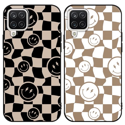 Yomjew 2 Pack Cute Checkered Happy Smile Pattern Phone Case for Samsung Galaxy A12 4G 16.5 cm, Aesthetic Checkerboard Silicone Case Anti-Scratch Soft Protective Shockproof TPU Cover for Women Girls Yomjew 2 Pack Cute Checkered Happy Smile Pattern Phone Case for Samsung Galaxy A12 4G 16.5 cm, Aesthetic Checkerboard Silicone Case Anti-Scratch Soft Protective Shockproof TPU Cover for Women Girls von Yomjew