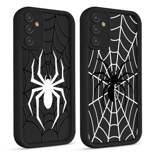 Yomjew Niedliche Spinnennetz-Handyhülle für Samsung Galaxy A26 5G Hülle 16,9 cm (6,67 Zoll), cooles ästhetisches Muster, Druck-Design, Silikon, matt, Funda-Schutz, stoßfest, weiche TPU-Abdeckung für von Yomjew