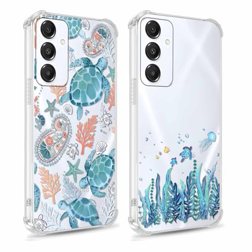 Yomjew Schutzhülle für Samsung Galaxy A16 5G 17 cm (6,7 Zoll), ästhetisches Cartoon-Tier-Design, transparente Schutzhülle, dünn, weiches Silikon, TPU, stoßfest, für Mädchen, Damen, Herren, 2 Stück von Yomjew