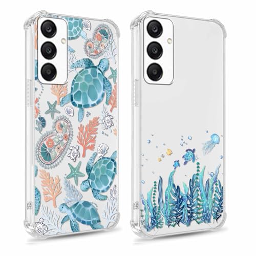 Yomjew Schutzhülle für Samsung Galaxy A25 5G 16,5 cm (6,5 Zoll), ästhetisches Cartoon-Tier-Design, transparente Schutzhülle, dünn, weiches Silikon, TPU, stoßfest, für Mädchen, Damen, Herren, 2 Stück von Yomjew