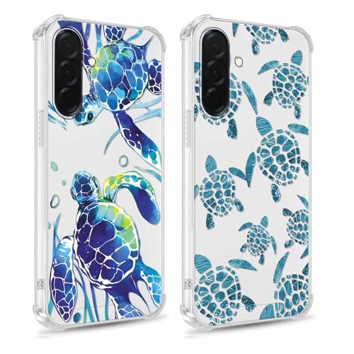 Yomjew Schutzhülle für Samsung Galaxy A36 16,9 cm (6,7 Zoll), Cartoon-Tier-Design, ästhetisches Design für Mädchen, Damen, Herren, transparent, weiches Silikon, dünn, TPU, stoßfest, 2 Stück von Yomjew