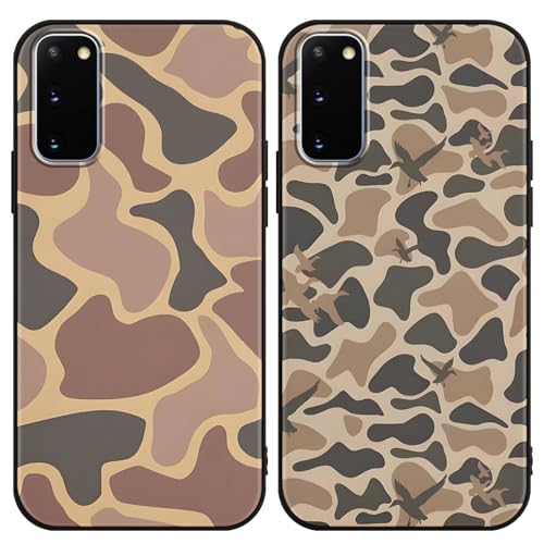 Yomjew Schutzhülle für Samsung Galaxy S20 15,7 cm (6,2 Zoll), cooles, langlebiges Muster, Flagge, kratzfest, weich, schlank, flexibel, stoßfest, TPU-Funda-Hülle, 2 Stück von Yomjew