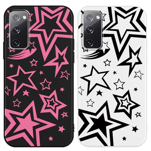 Yomjew Schutzhülle für Samsung Galaxy S20 FE 5G/S20 Lite/S20 Fan Edition 16,5 cm (6,5 Zoll), ästhetisches Muster, Funda, kratzfest, weich, stoßfest, für Damen und Mädchen, 2 Stück von Yomjew