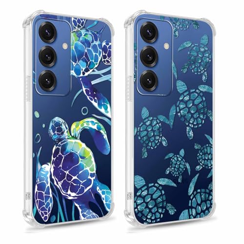 Yomjew Schutzhülle für Samsung Galaxy S25 5G 15,7 cm (6,2 Zoll), Cartoon-Tier-Design, ästhetisches Design für Mädchen, Damen, Herren, transparent, weiches Silikon, dünn, TPU, stoßfest, 2 Stück von Yomjew