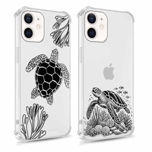 Yomjew Schutzhülle für iPhone 11 15,5 cm (6,1 Zoll), Cartoon-Tier-Design, transparent, weich, dünn, Silikon, TPU, stoßfest, für Mädchen, Damen, Herren, 2 Stück von Yomjew
