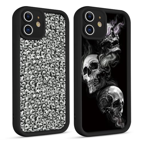 Yomjew Schutzhülle für iPhone 12 Mini 13,7 cm (5,4 Zoll), niedliches Vollkameraobjektivmuster, ästhetisches Design, weicher, schlanker Rahmen, schützende, stoßfeste TPU-Handyhülle für Damen und von Yomjew