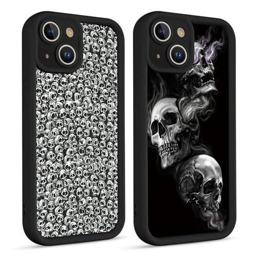 Yomjew Schutzhülle für iPhone 14 Plus 17 cm (6,7 Zoll), süßes Vollkameraobjektivmuster, ästhetisches Design, weicher, schlanker Rahmen, schützend, stoßfest, TPU, für Damen, Mädchen, 2 Stück von Yomjew