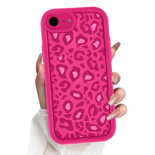 Yomjew Schutzhülle für iPhone 16e, 15,5 cm (6,1 Zoll), ästhetisches Leopardenmuster, Handyhülle, Vollkameraobjektivschutz, stoßfest, weich, dünn, TPU, Funda für Damen und Mädchen, Rosa von Yomjew