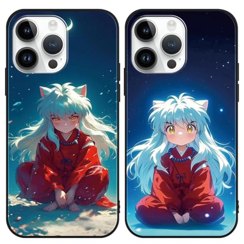 2 Stück Handyhülle für Apple iPhone 14 Pro Max Hülle 6.7 Zoll, Anime Inuyasha Higurashi mit Motiv Designs Manga Case Schutz Schutzhülle Stoßfest TPU Weich Ultra Dünn Karikatur Cartoon Cover -Schwarz 2 Stück Handyhülle für Apple iPhone 14 Pro Max Hülle 6.7 Zoll, Anime Inuyasha Higurashi mit Motiv Designs Manga Case Schutz Schutzhülle Stoßfest TPU Weich Ultra Dünn Karikatur Cartoon Cover -Schwarz von Yomyejisoo
