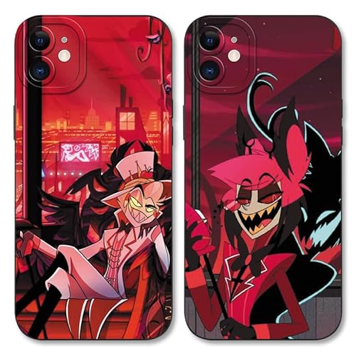 [2 Stück] Hazbin Hotel Handyhülle für Apple iPhone 8 iPhone 7 iPhone SE 2022/2020 4,7" Coole Anime-Muster Ultra Dünn Weich Silikon Stoßfest Kratzfest Case Schutzhülle für iPhone 8 7,cool 01 von Yomyejisoo