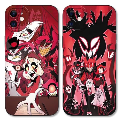 [2 Stück] Hazbin Hotel Handyhülle für Apple iPhone 8 iPhone 7 iPhone SE 2022/2020 4,7" Coole Anime-Muster Ultra Dünn Weich Silikon Stoßfest Kratzfest Case Schutzhülle für iPhone 8 7,cool 03 von Yomyejisoo