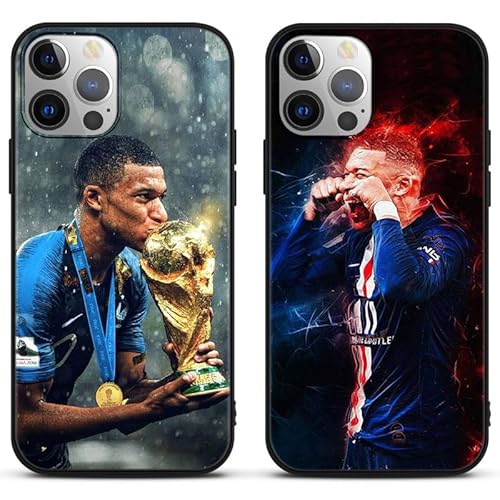 [2 Stück] Schutzhülle für Samsung Galaxy A33 5G Hülle 6,4",Handyhülle Sport Fußball Legend Player Muster Design TPU Silikon Stoßfest Kratzfest Junge Jungen Bumper Cover Case für Samsung A33,M5 von Yomyejisoo