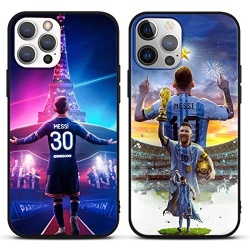 [2 Stück] Schutzhülle für Samsung Galaxy A52S/A52 5G Hülle 6,5",Handyhülle Fußball Sport Soccer Muster Design Motiv Fußball-Athleten Soft Silikon TPU Stoßfest Bumper Cover Case für SamsungA52,M3 von Yomyejisoo