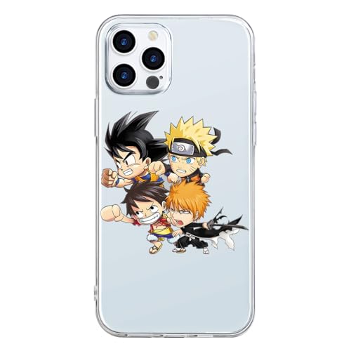 Schutzhülle Transparent für Apple iPhone 13/iPhone 14 Hülle 6.1'', Cartoon Anime Dragon Ball One Piece luffy Naruto mit Muster Manga Mädchen Junge Case Handyhülle Stoßfest TPU Ultra Dünn Cover Schutzhülle Transparent für Apple iPhone 13/iPhone 14 Hülle 6.1'', Cartoon Anime Dragon Ball One Piece luffy Naruto mit Muster Manga Mädchen Junge Case Handyhülle Stoßfest TPU Ultra Dünn Cover von Yomyejisoo