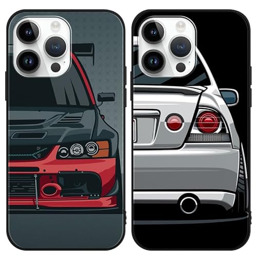 Yomyejisoo 2 Stück Handyhülle für iPhone 11 Hülle 6.1", Cool Classic JDM Legends Japan Auto Cool Design Jungs mit Motiv, Weich TPU Stoßfest Kratzfeste Silikon Matt Bumper Case Cover,01 von Yomyejisoo