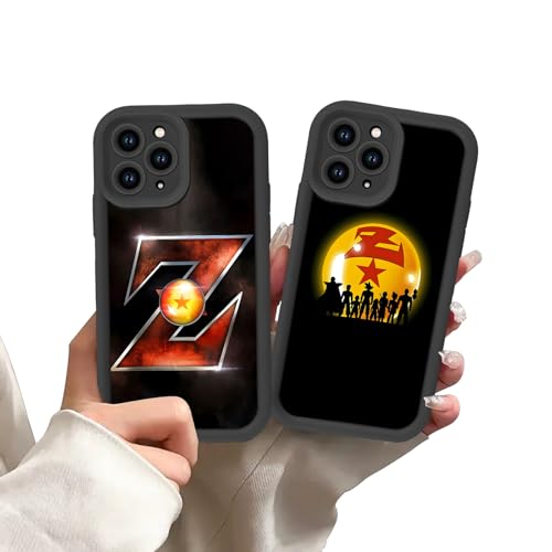 Yomyejisoo 2 Stück Schutzhülle für iPhone 14 Pro Hülle 6.1 Zoll, Anime Dragon Ball GT DBZ Super Goku Vegeta Muster Designs Manga für Fan Junge Case Schutz Handyhülle Stoßfest TPU Cartoon Cover von Yomyejisoo