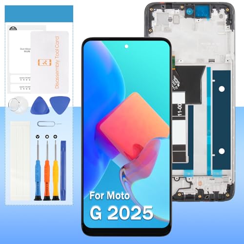 Original Bildschirm Ersatz für Mototola Moto G 5G 2025 XT2513V XT2513-1 XT2513-2 6,7 Zoll LCD Display Touch Digitizer Montage mit schwarzem Rahmen Original Bildschirm Ersatz für Mototola Moto G 5G 2025 XT2513V XT2513-1 XT2513-2 6,7 Zoll LCD Display Touch Digitizer Montage mit schwarzem Rahmen von Yondista
