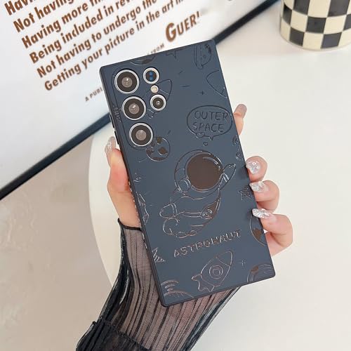 Yonds Queen Schutzhülle für Samsung Galaxy S22, Cartoon-Astronauten, Weltraum, Mond, Rakete, Design, stilvolle Bumper-Abdeckung, Frauen und Mädchen, Schutzhülle (Fly Black, Samsung Galaxy S22 Ultra) Yonds Queen Schutzhülle für Samsung Galaxy S22, Cartoon-Astronauten, Weltraum, Mond, Rakete, Design, stilvolle Bumper-Abdeckung, Frauen und Mädchen, Schutzhülle (Fly Black, Samsung Galaxy S22 Ultra) von Yonds Queen