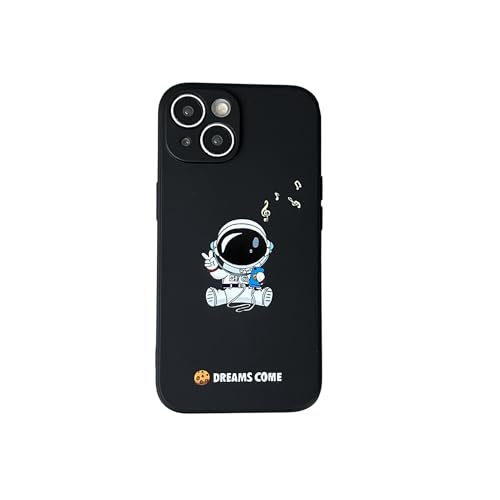 Yonds Queen Schutzhülle für iPhone 13, niedlich Cartoon Astronaut Weltraum Planet Mond stilvoll weich TPU stoßfest rutschfest Schutzhülle (iPhone 13, Musik) von Yonds Queen