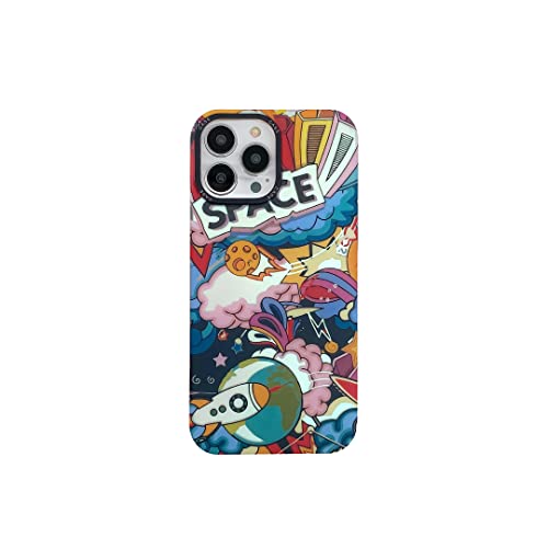 Yonds Queen for iPhone 15 Pro Max Cute Case, Cool Cartoon Astronaut Space Moon Rocket Laser Glitter Bling Design Stylish Bumper Shockproof Anti-Slip Protector Case (Rocket, iPhone 15 Pro Max) von Yonds Queen
