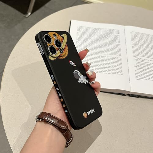 Yonds Queen für iPhone 11 Pro Max Niedliches Hülle, Cool Cartoon Astronaut Space Rakete Mood Design Stilvoll Stoßstange TPU rutschfeste Stoßfeste Schutzhülle (iPhone 11 Pro Max, Fly Rakete) von Yonds Queen