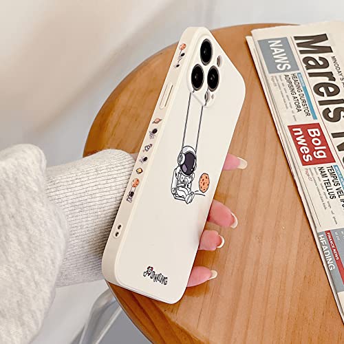 Yonds Queen für iPhone 13 Pro Max Niedliches Hülle, Cartoon Astronaut Space Planet Swing Design Stilvoll Stoßstange weiches TPU rutschfeste Stoßfeste Schutzhülle (iPhone 13 Pro Max, Weiß Planet) Yonds Queen für iPhone 13 Pro Max Niedliches Hülle, Cartoon Astronaut Space Planet Swing Design Stilvoll Stoßstange weiches TPU rutschfeste Stoßfeste Schutzhülle (iPhone 13 Pro Max, Weiß Planet) von Yonds Queen