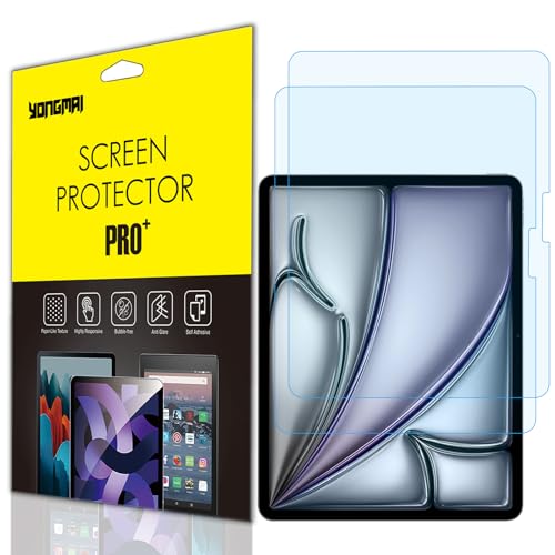 YongMai 2 Pack - Blaulichtblockierende Displayschutzfolie für iPad Air 13 Zoll 2024 6. Generation M2, Anti-Blaulicht, Anti-Glare, Anti-Fingerabdruck, Blasenfrei von YongMai